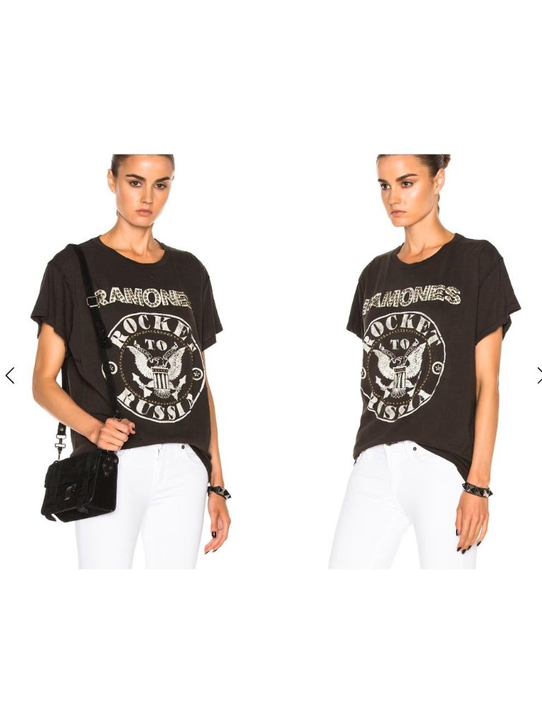 Madeworn The Ramones Studded Rocket To Russia Nailheads Tee Size Xs